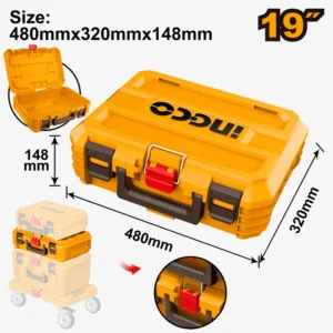 Ingco PBXS102 19 Inch 15Kg Load Capacity Stackable Tool Box.