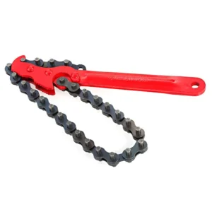 KROST 9 Inch Heavy-Duty Chain Wrench Oil Filter Tool Pipe Fittings Tools Single Sided Adjustable Wrench.