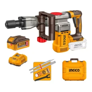 Ingco CDBLI203582 20V SDS Hex Chuck Type Brushless Cordless Demolition Breaker With Battery, Charger & Accessories, 0-3200 BPM.