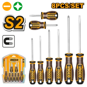 Ingco HKSDS0828 8Pcs Screwdriver Set.