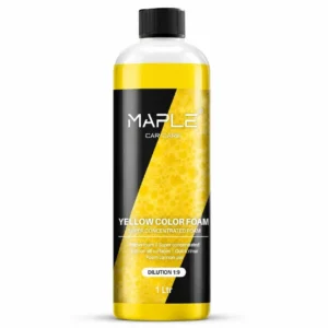 Maple Car Care Colour Foam Car Wash Shampoo 1 Litre(Yellow)Super Concentrated Snow Foam Clean Liquid for All Car colours.