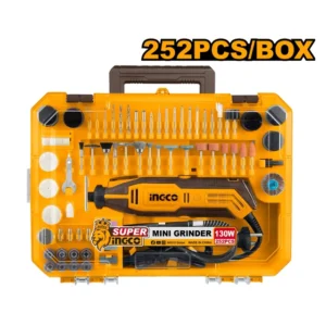 Ingco MG133281 130W Variable Speed Control Mini Grinder With 252 Pcs Accessories.