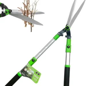 KROST 9 Inch Extendable Handle Hedge Shears with Adjustable Length Handle.