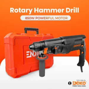 Endico RHD-26 850W Rotary Hammer Drill 26mm for Concrete & Masonry with 4-Mode Function