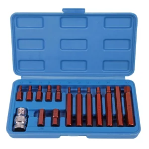 KROST 15Pcs 4-12mm Hex Screwdriver Bit Set.