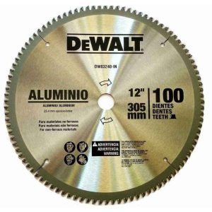 DeWalt 14 Inch 120T Aluminium TCT Blade DW03265-IN 354mm Circular Saw Blade with 25.4mm Bore for Burr-Free Aluminium Cutting