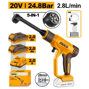 INGCO CPWLI20582 20v Cordless pressure washer.